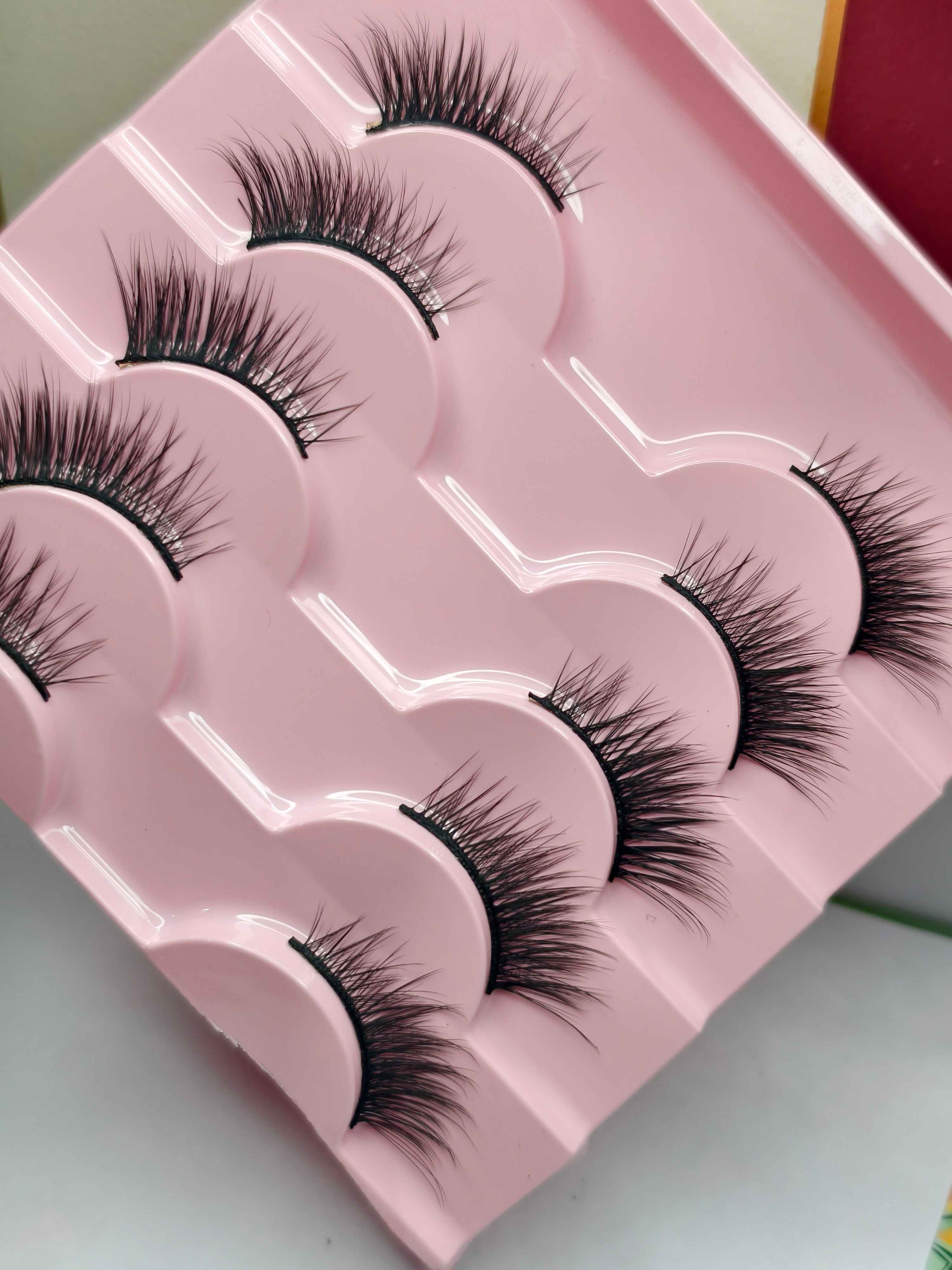 Premium Half corner lashes - Pink