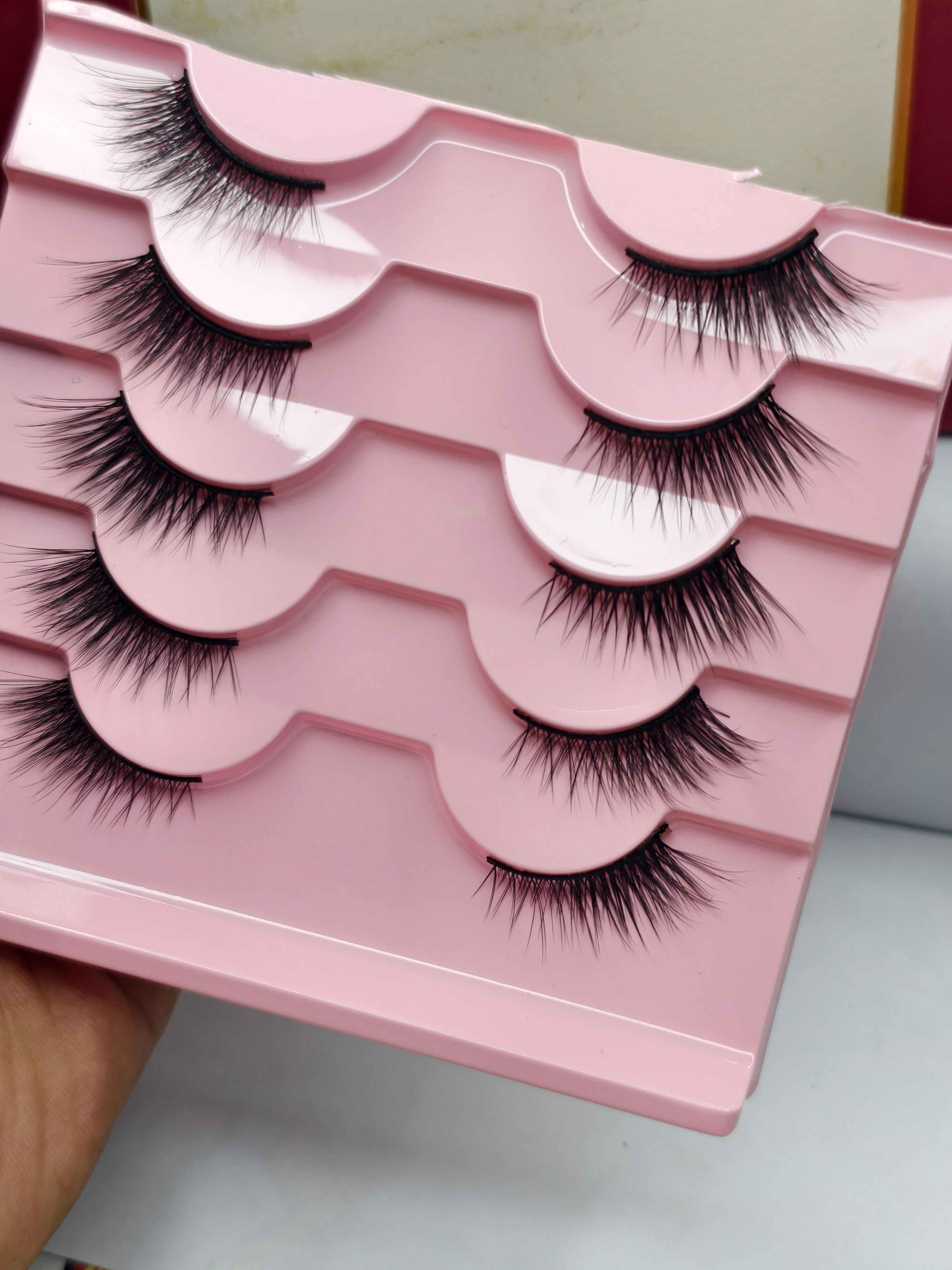 Premium Half corner lashes - Pink