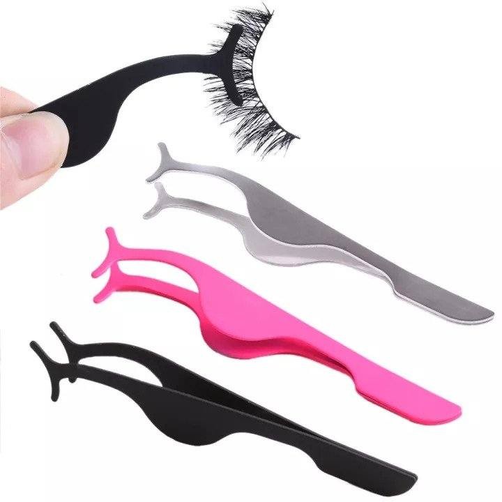 Stainless Eyelash Applicator - Tweezers (Random color)